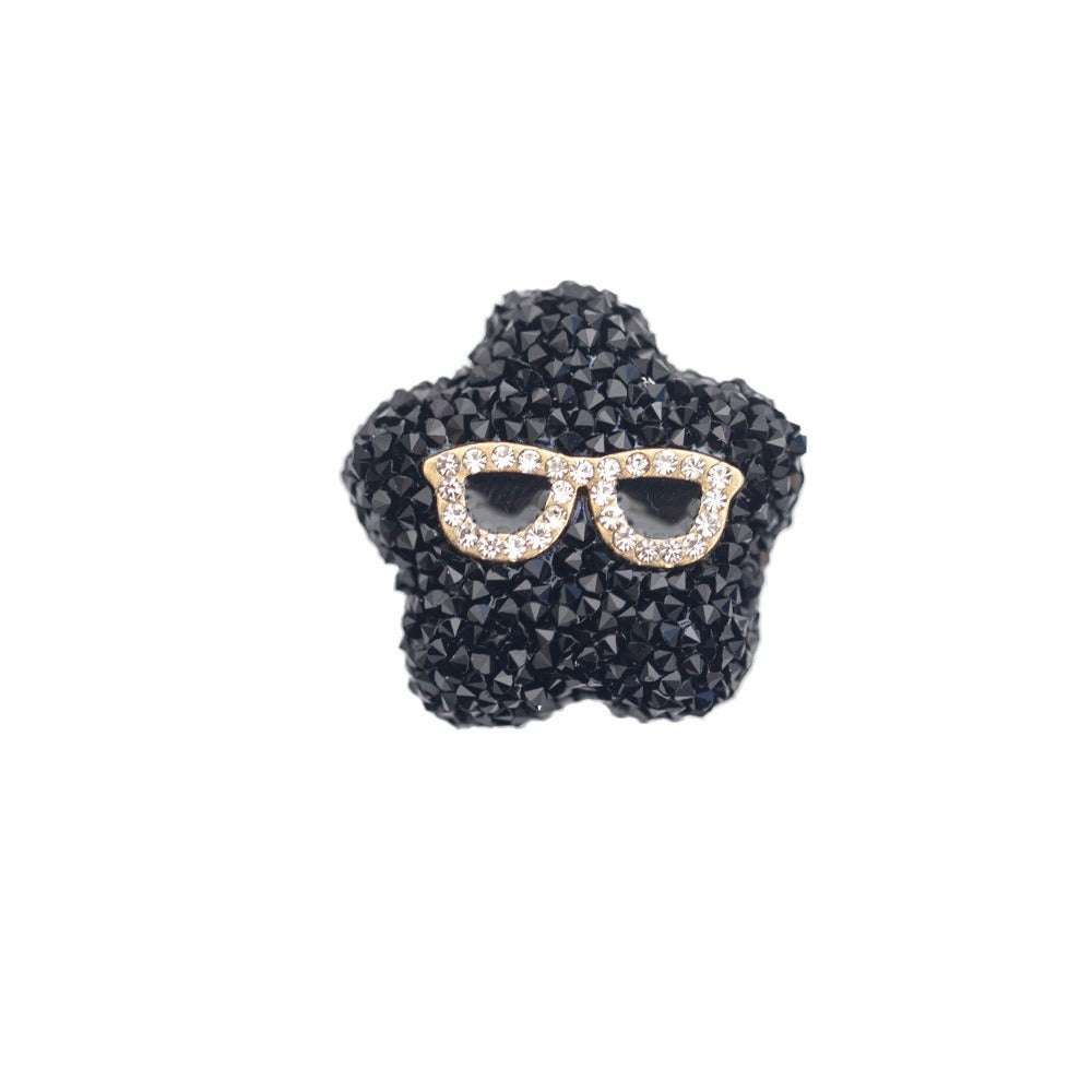 Wholesale Acrylic Small Star Sugar Pen Caps Beaded